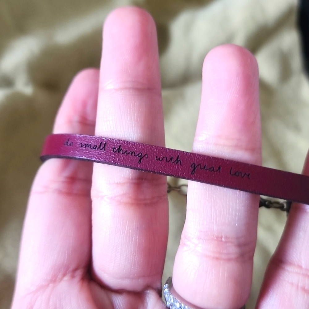 Laurel Denise burgundy leather bracelet